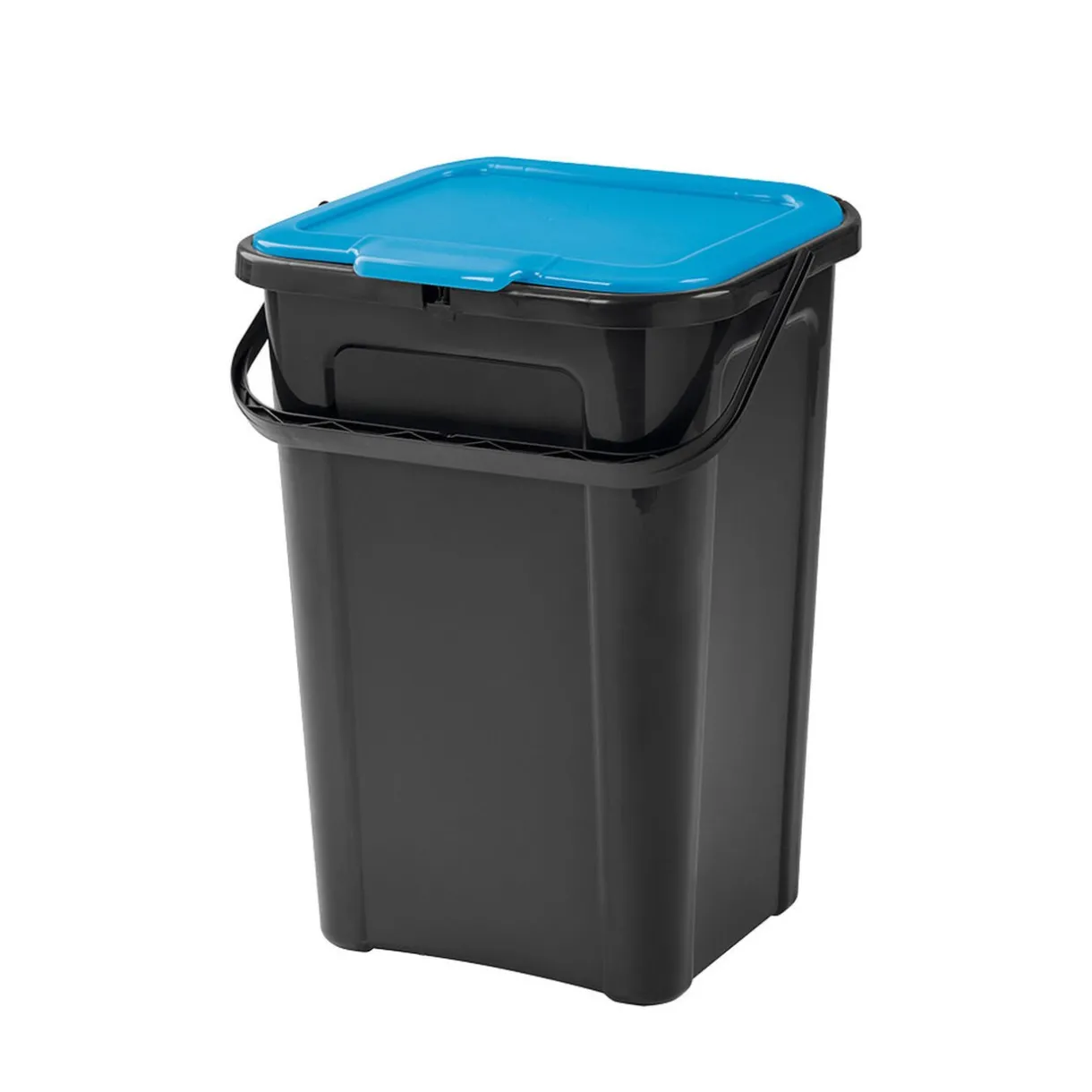 Nettoyage Et Entretien|Gifi Poubelle de tri couvercle bleu 45L