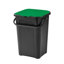 Nettoyage Et Entretien|Gifi Poubelle de tri couvercle vert 45L