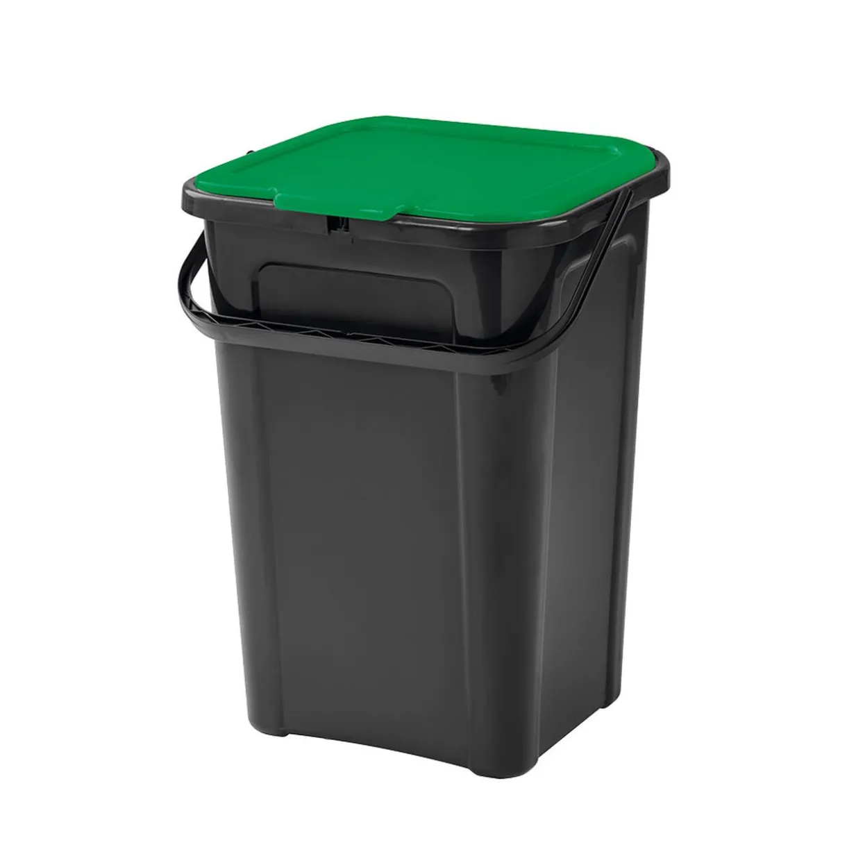 Nettoyage Et Entretien|Gifi Poubelle de tri couvercle vert 45L
