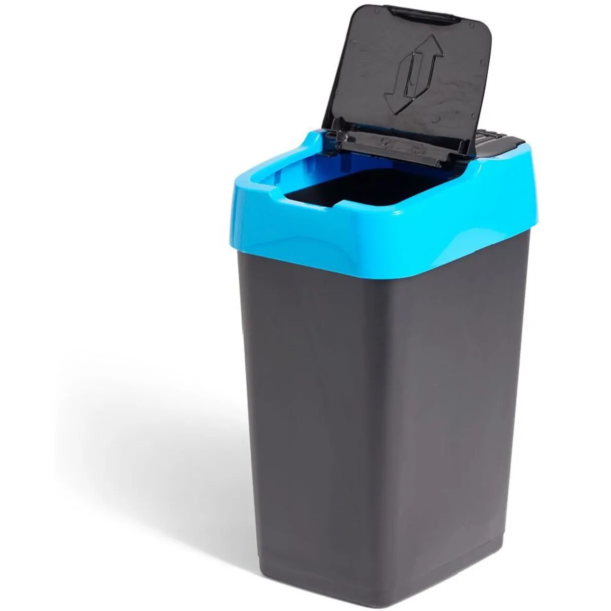 Nettoyage Et Entretien|Gifi Poubelle de tri pour papier 18L plastique bleu et noir