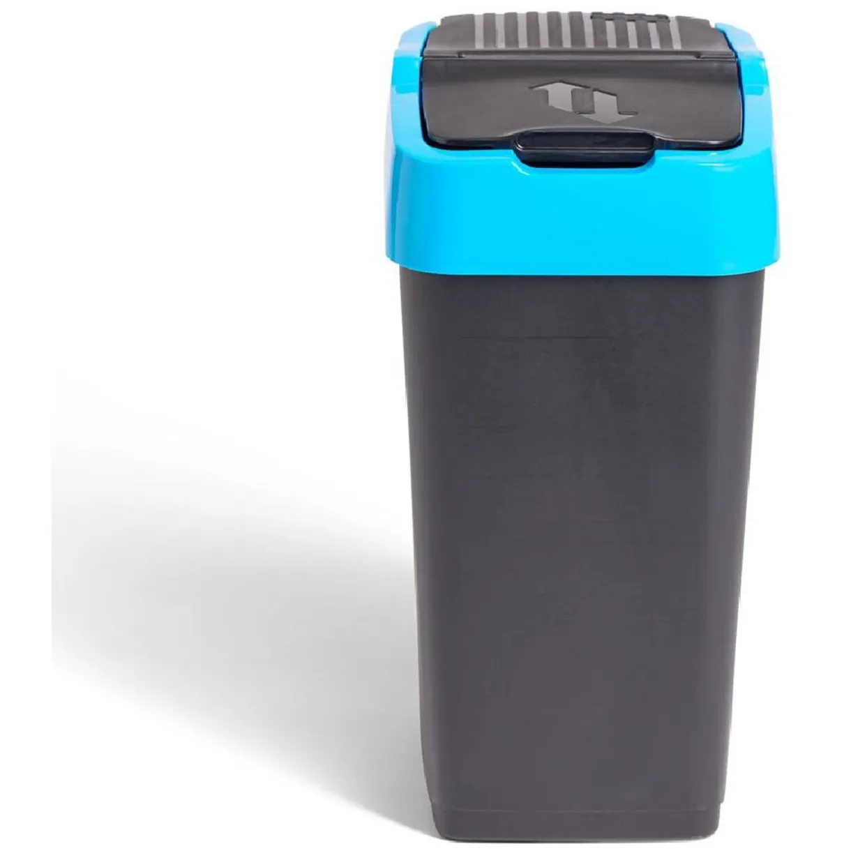 Nettoyage Et Entretien|Gifi Poubelle de tri pour papier 18L plastique bleu et noir