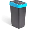 Nettoyage Et Entretien|Gifi Poubelle de tri pour papier 60L plastique bleu et noir