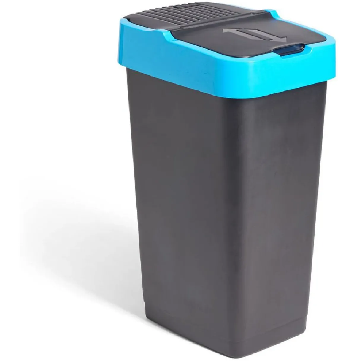 Nettoyage Et Entretien|Gifi Poubelle de tri pour papier 60L plastique bleu et noir