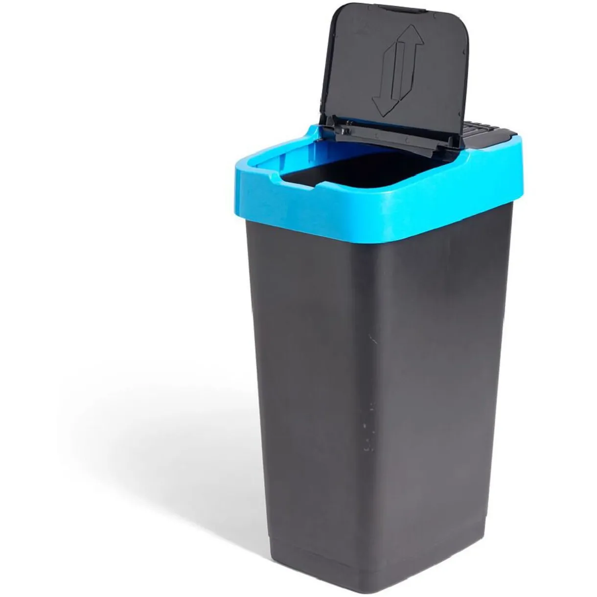 Nettoyage Et Entretien|Gifi Poubelle de tri pour papier 60L plastique bleu et noir