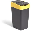 Nettoyage Et Entretien|Gifi Poubelle de tri pour plastique 35L plastique jaune et noir