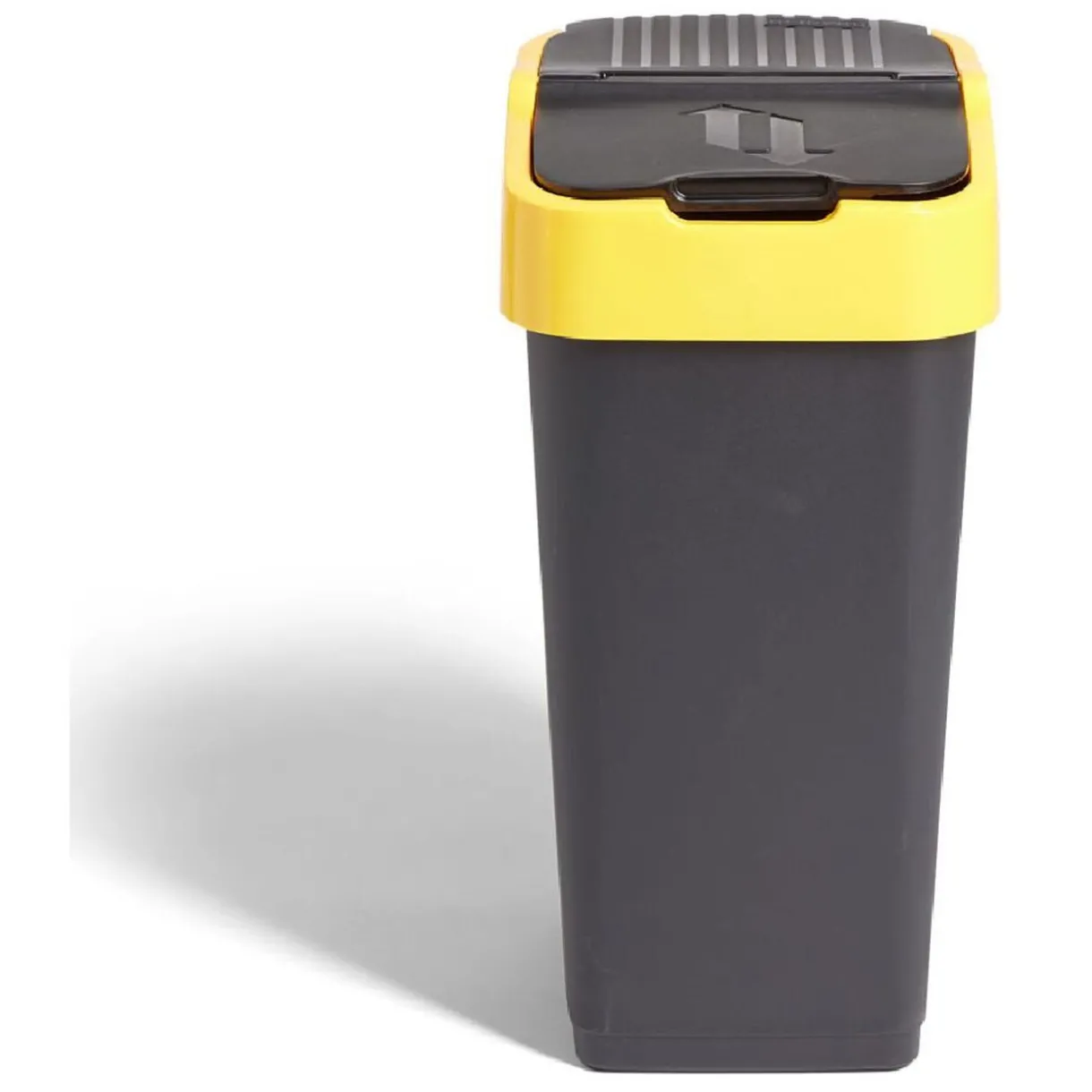 Nettoyage Et Entretien|Gifi Poubelle de tri pour plastique 35L plastique jaune et noir