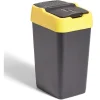 Nettoyage Et Entretien|Gifi Poubelle de tri pour plastique 18L plastique jaune et noir