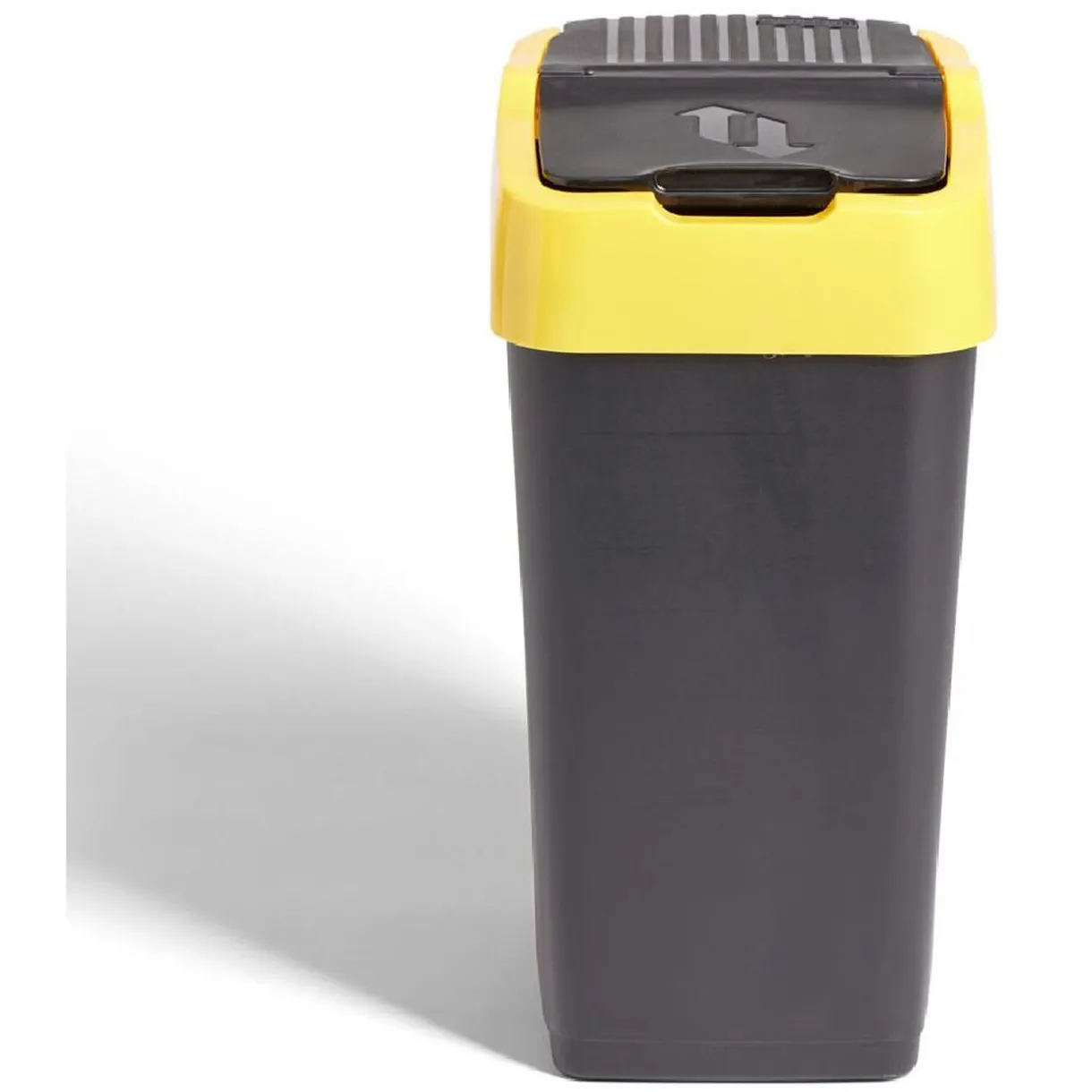 Nettoyage Et Entretien|Gifi Poubelle de tri pour plastique 18L plastique jaune et noir