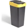 Nettoyage Et Entretien|Gifi Poubelle de tri pour plastique 60L plastique jaune et noir
