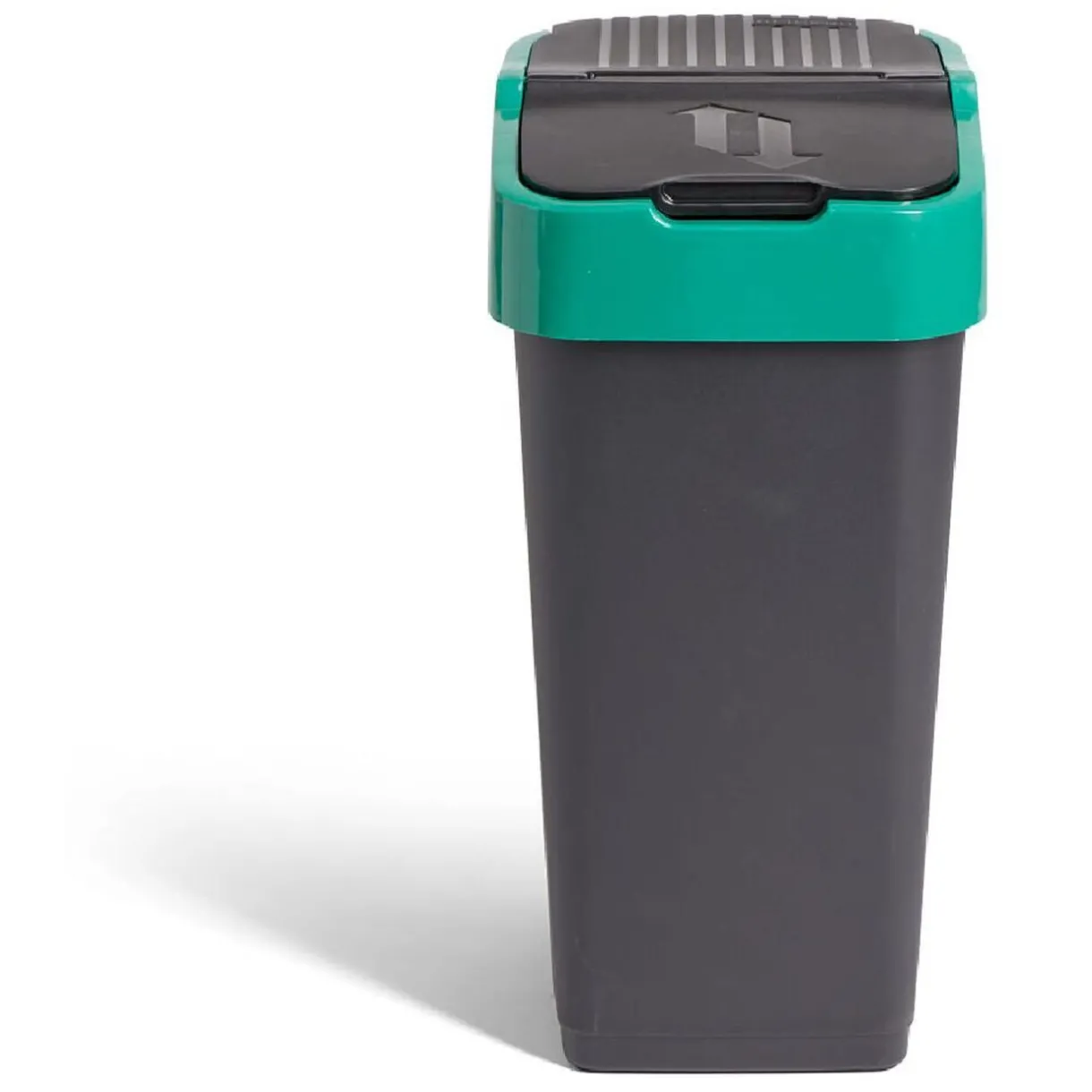 Nettoyage Et Entretien|Gifi Poubelle de tri pour verre 35L plastique vert et noir