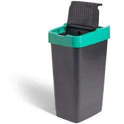 Nettoyage Et Entretien|Gifi Poubelle de tri pour verre 60L plastique vert et noir