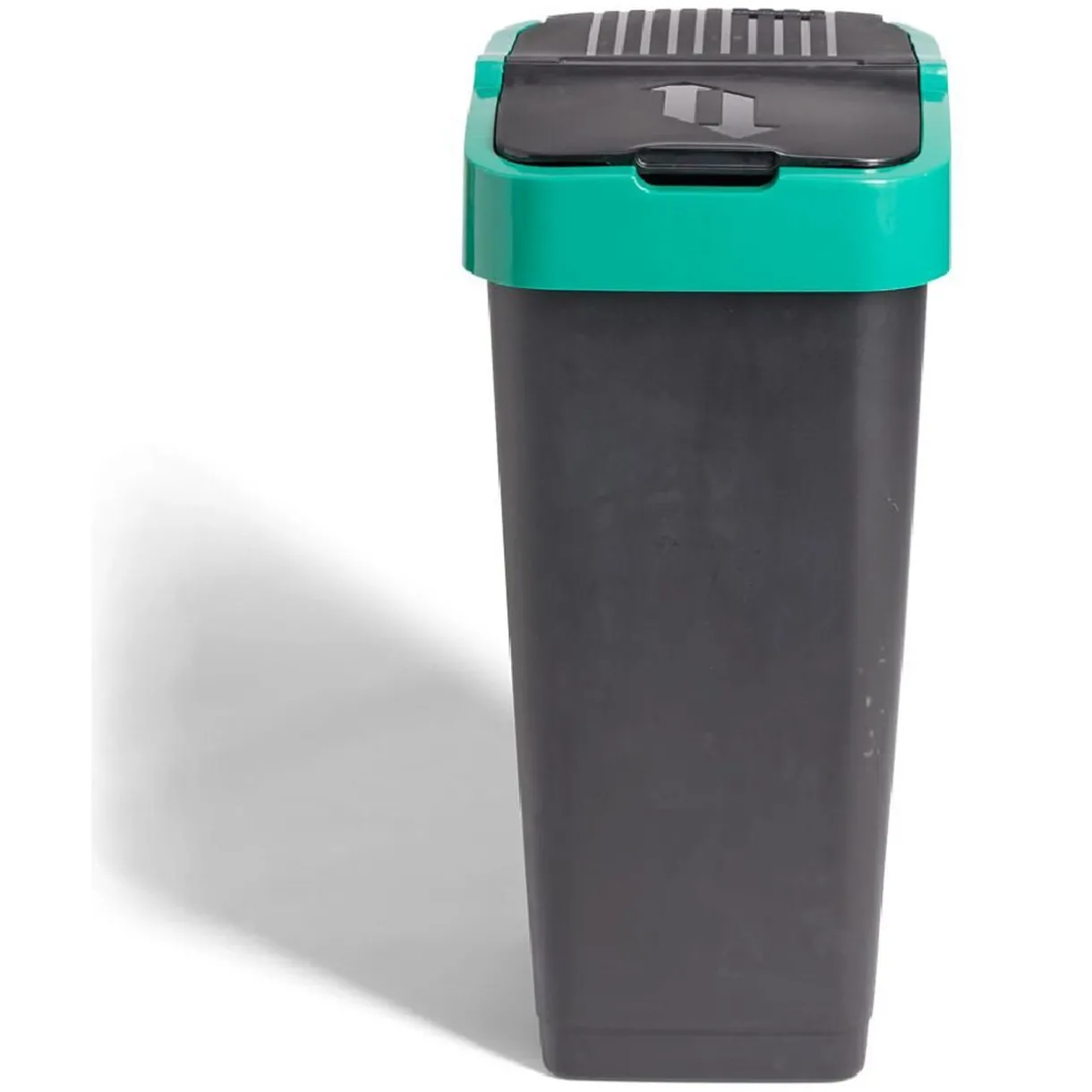 Nettoyage Et Entretien|Gifi Poubelle de tri pour verre 60L plastique vert et noir