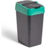 Nettoyage Et Entretien|Gifi Poubelle de tri pour verre 18L plastique vert et noir