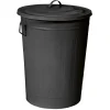 Nettoyage Et Entretien|Gifi Poubelle en métal noir mat 50 L