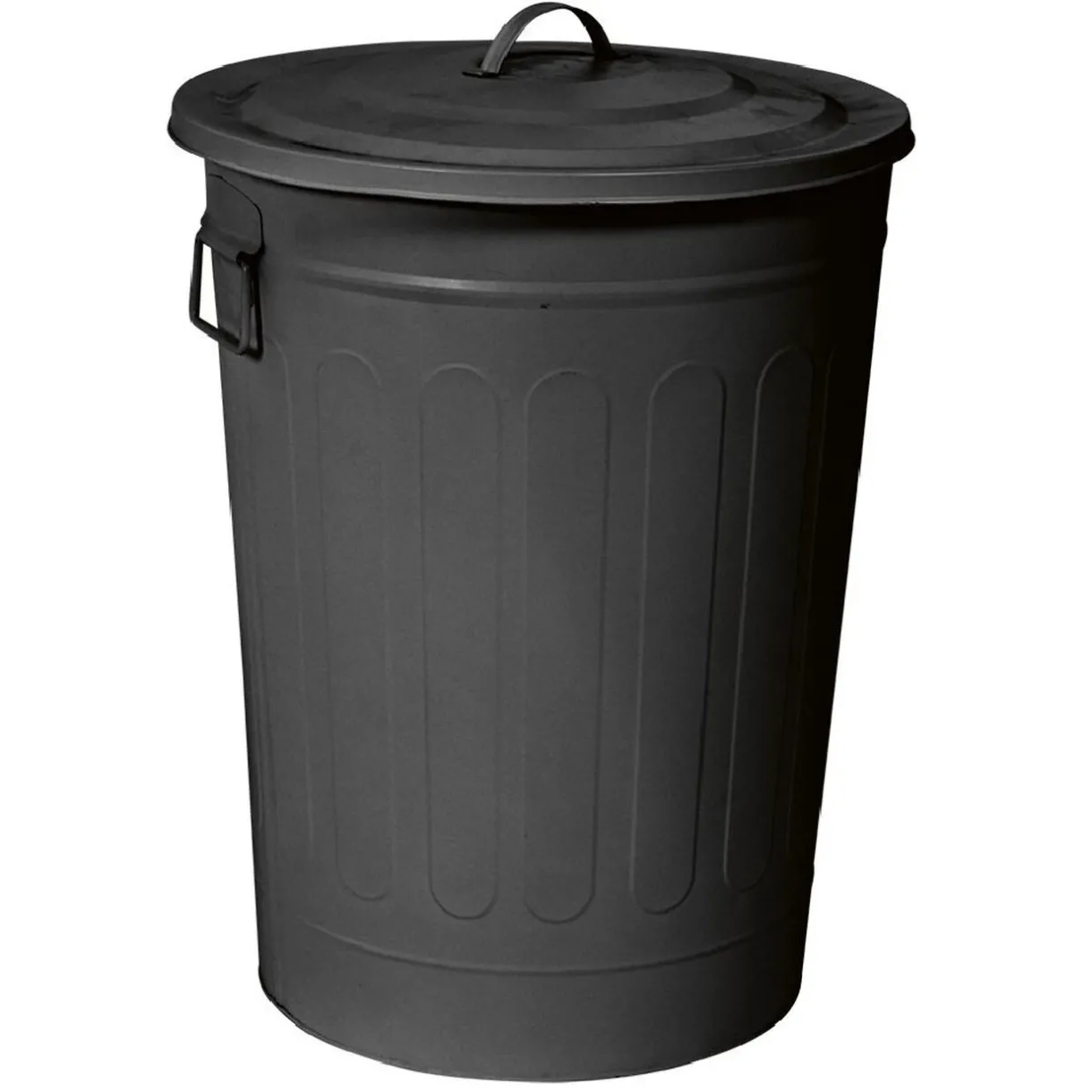 Nettoyage Et Entretien|Gifi Poubelle en métal noir mat 50 L