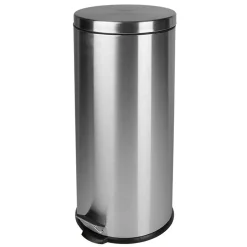 Nettoyage Et Entretien|Gifi Poubelle grise à pédale ronde 30 L