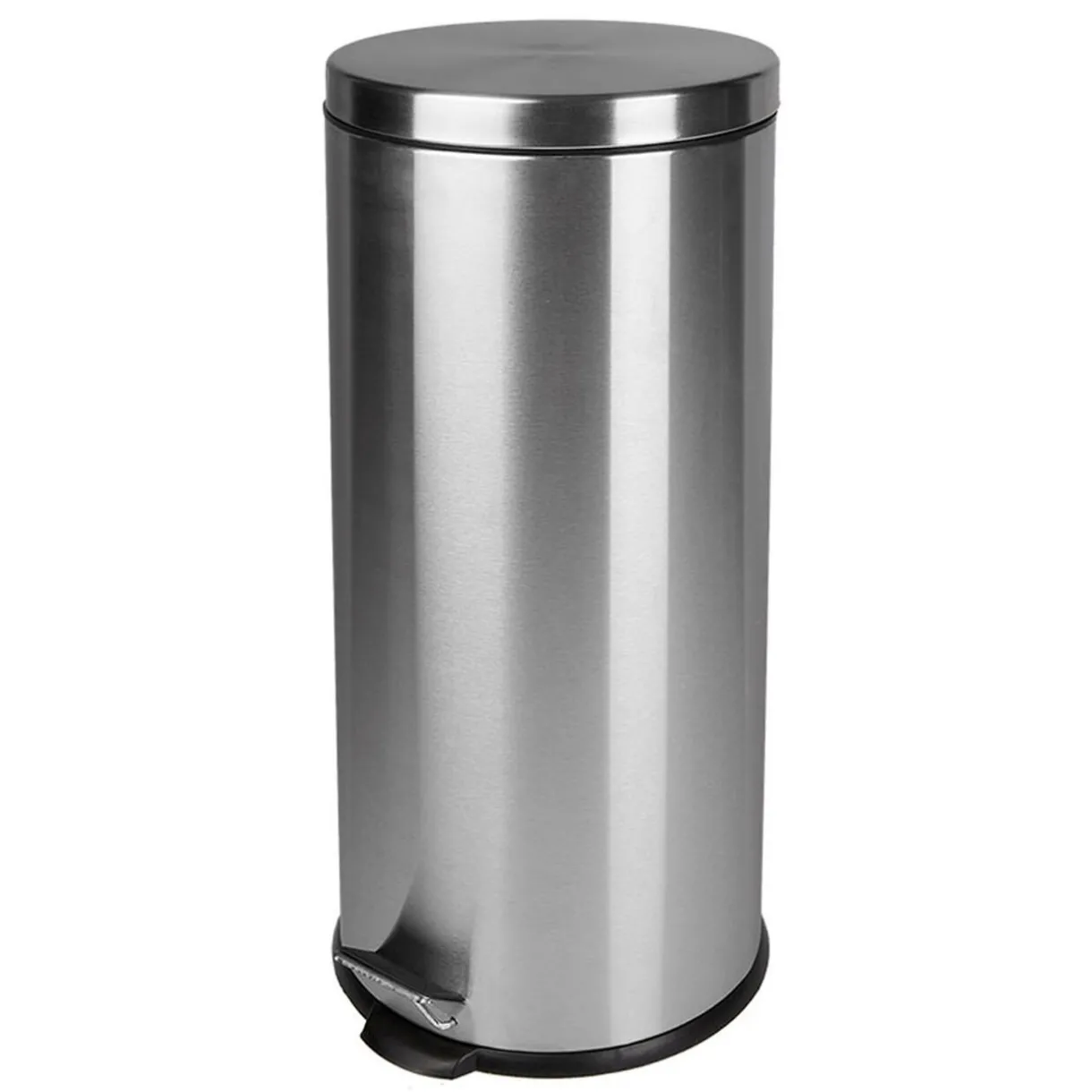 Nettoyage Et Entretien|Gifi Poubelle grise à pédale ronde 30 L