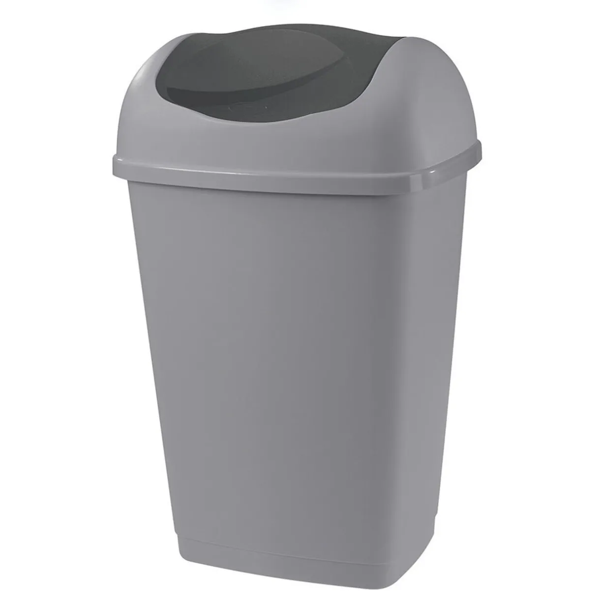 Nettoyage Et Entretien|Gifi Poubelle grise à rabat 50 L