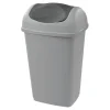 Nettoyage Et Entretien|Gifi Poubelle grise et noire à rabat 9 L