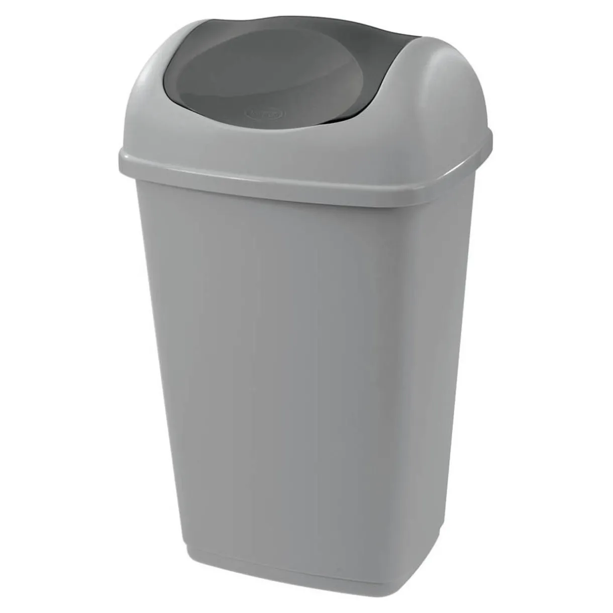 Nettoyage Et Entretien|Gifi Poubelle grise et noire à rabat 9 L