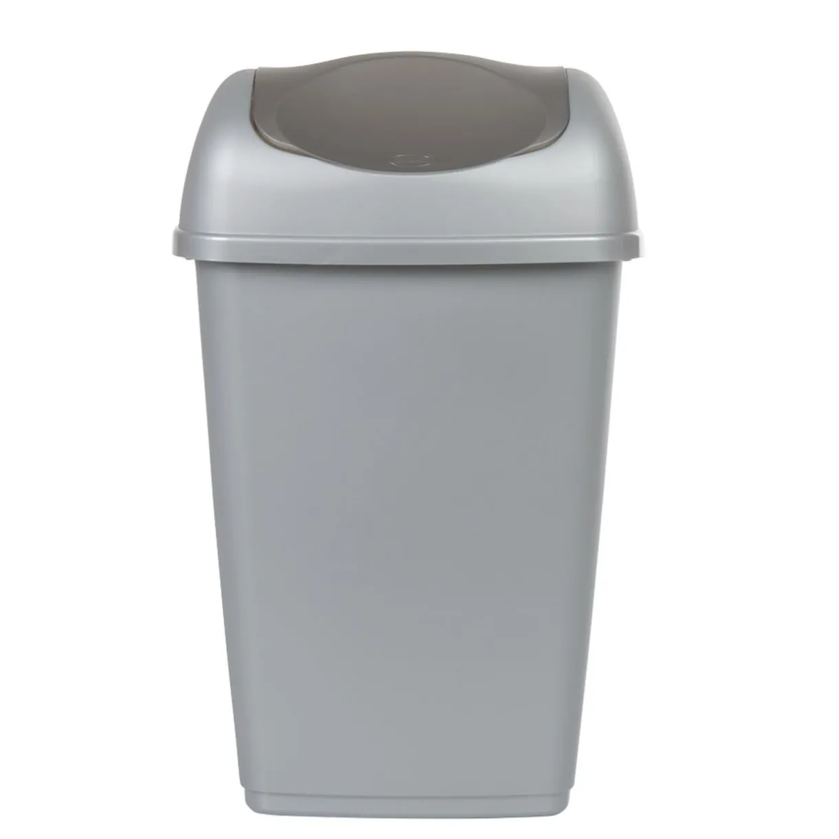 Nettoyage Et Entretien|Gifi Poubelle grise et noire à rabat 15 L