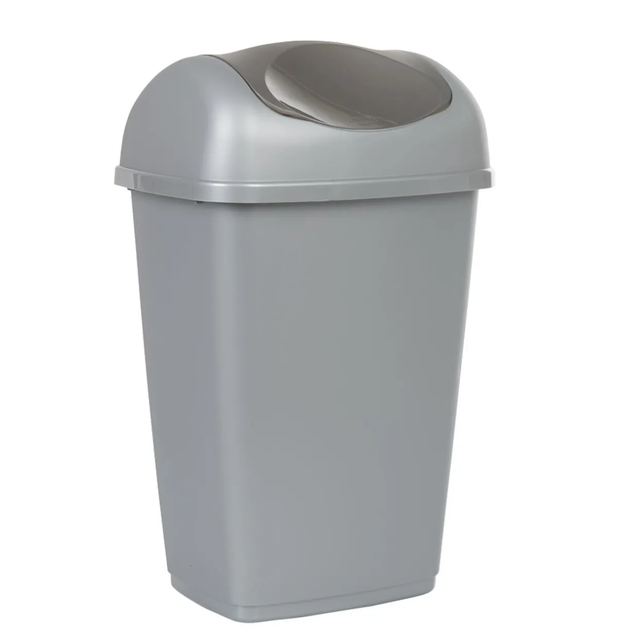 Nettoyage Et Entretien|Gifi Poubelle grise et noire à rabat 15 L