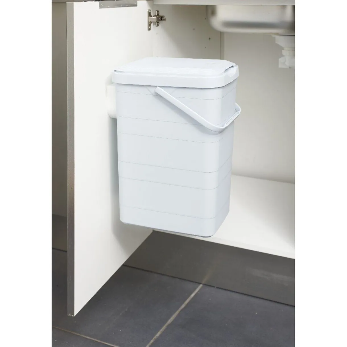 Nettoyage Et Entretien|Gifi Poubelle nomade de porte avec fixation à clip 14 L