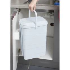 Nettoyage Et Entretien|Gifi Poubelle nomade de porte avec fixation à clip 14 L