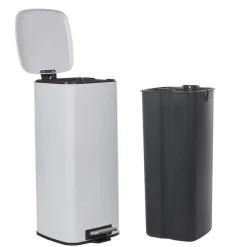 Nettoyage Et Entretien|Gifi Poubelle pédale blanche 30 L
