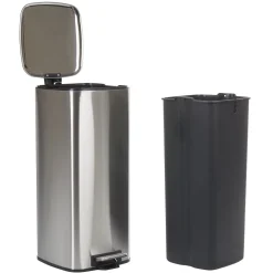 Nettoyage Et Entretien|Gifi Poubelle pédale gris métallisé 30 L