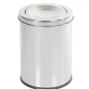 Nettoyage Et Entretien|Gifi Poubelle ronde 3 L avec couvercle amovible métal gris