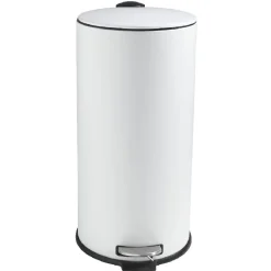 Nettoyage Et Entretien|Gifi Poubelle ronde à pédale blanc 27 L
