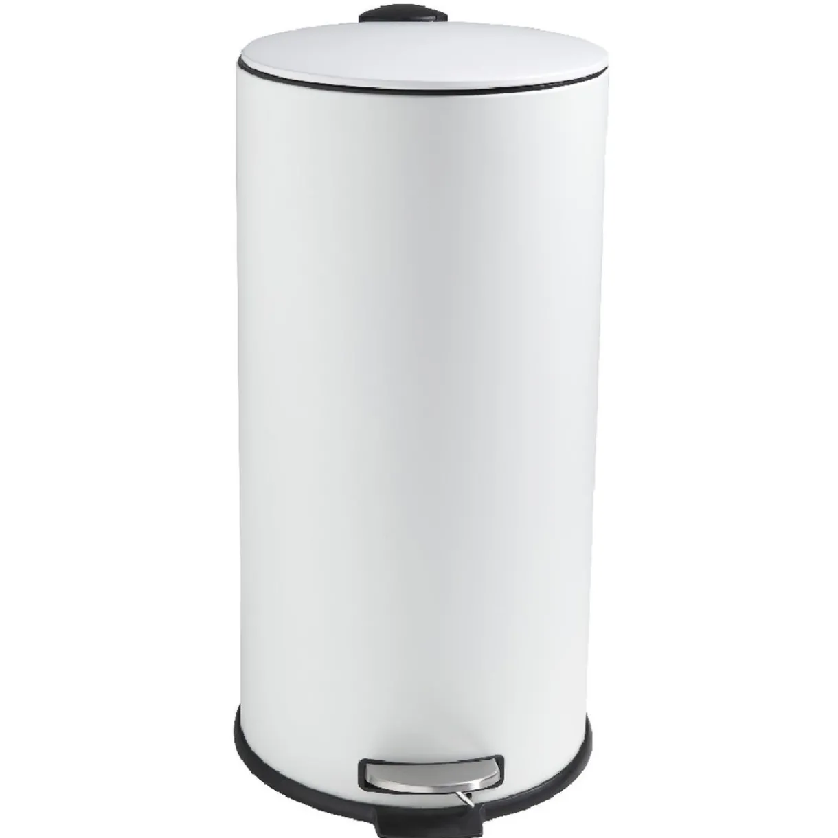 Nettoyage Et Entretien|Gifi Poubelle ronde à pédale blanc 27 L