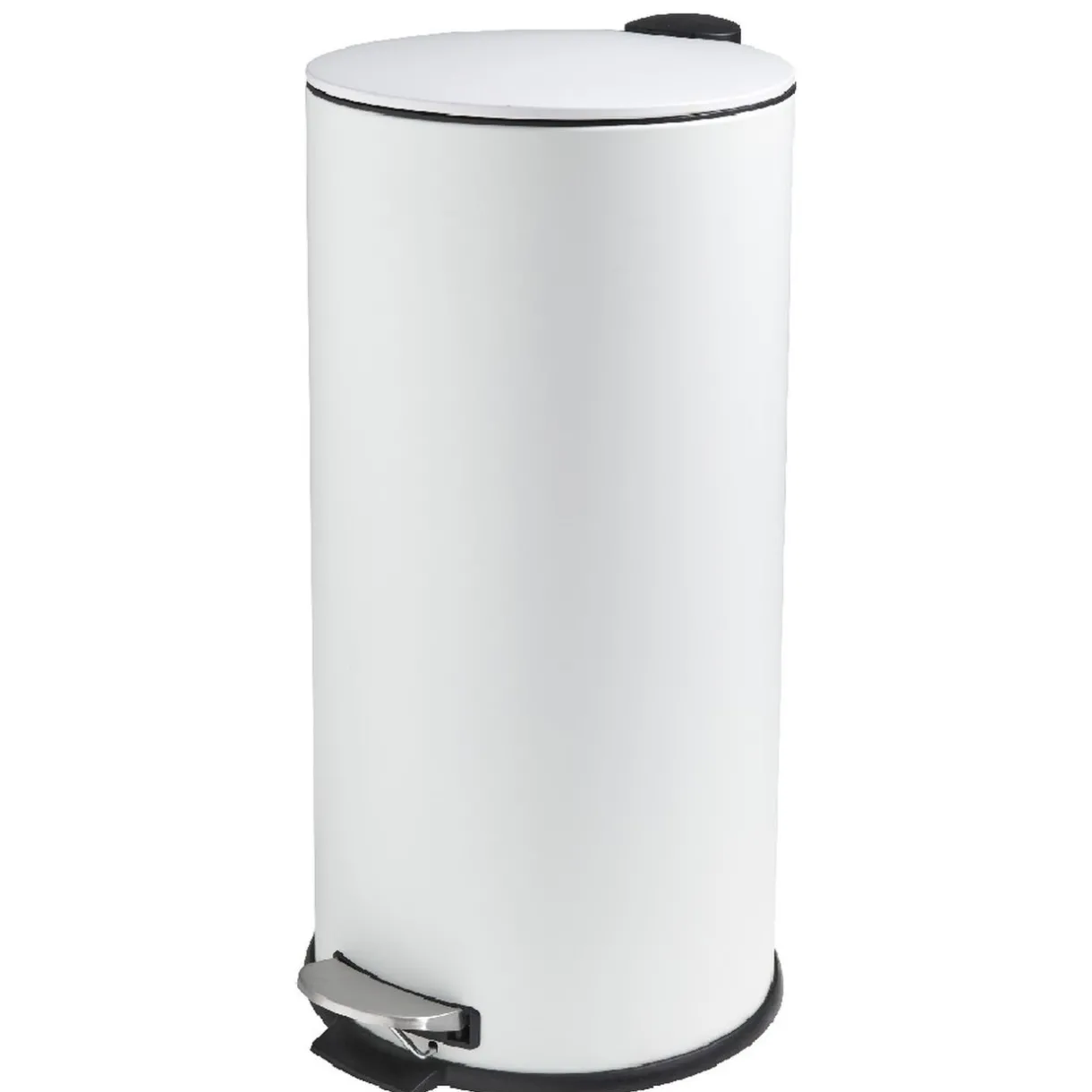 Nettoyage Et Entretien|Gifi Poubelle ronde à pédale blanc 27 L