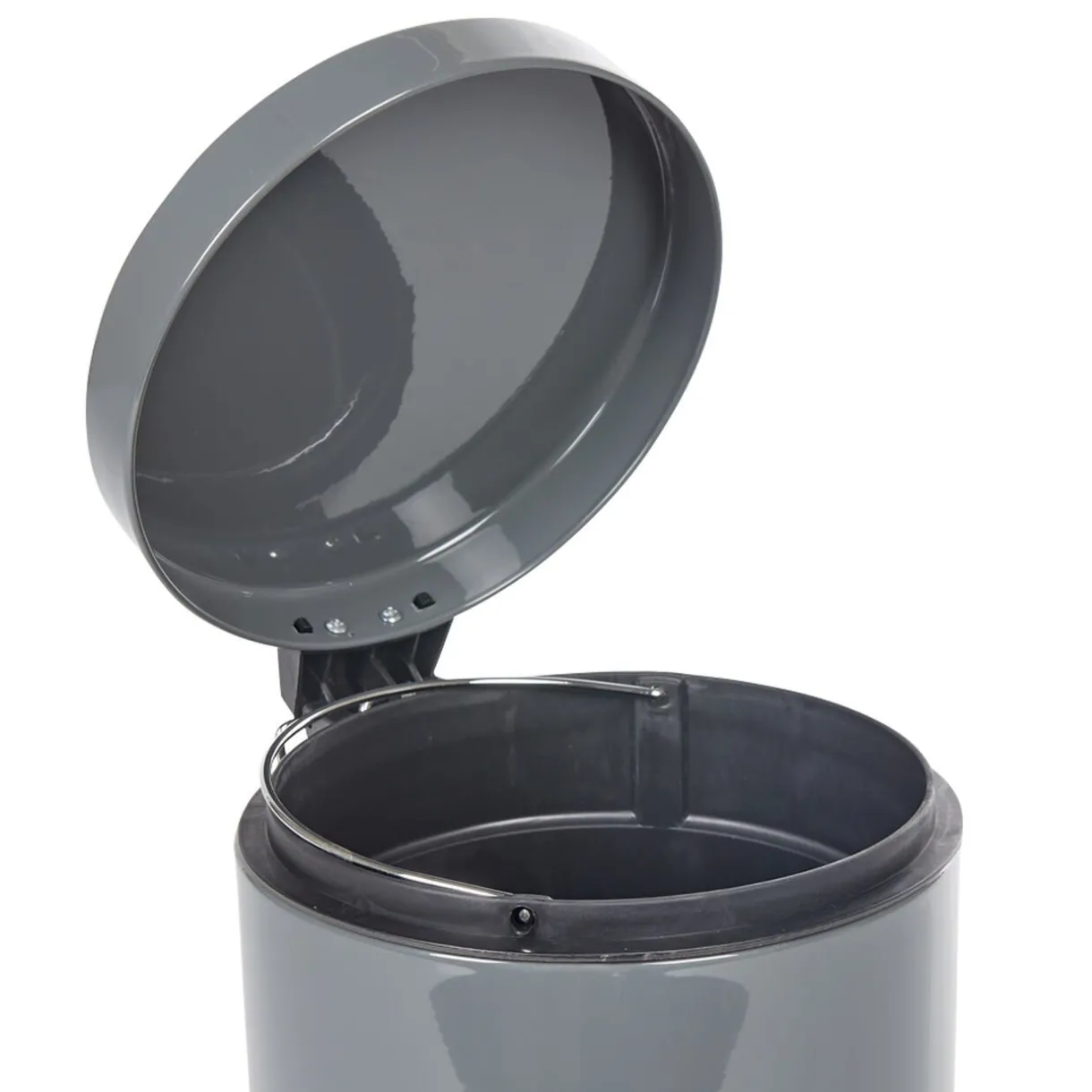 Nettoyage Et Entretien|Gifi Poubelle ronde gris 5 L