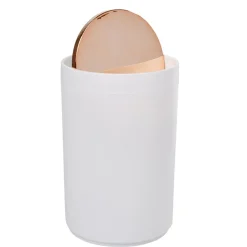 Nettoyage Et Entretien|Gifi Poubelle ronde 5L blanche avec couvercle rose gold