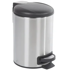 Nettoyage Et Entretien|Gifi Poubelle ronde 3L à pédale métal gris noir
