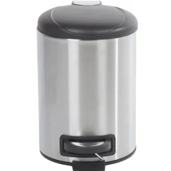 Nettoyage Et Entretien|Gifi Poubelle ronde 3L à pédale métal gris noir