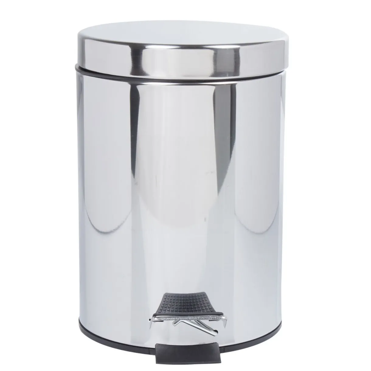 Nettoyage Et Entretien|Gifi Poubelle salle de bain 3 L grise chromée