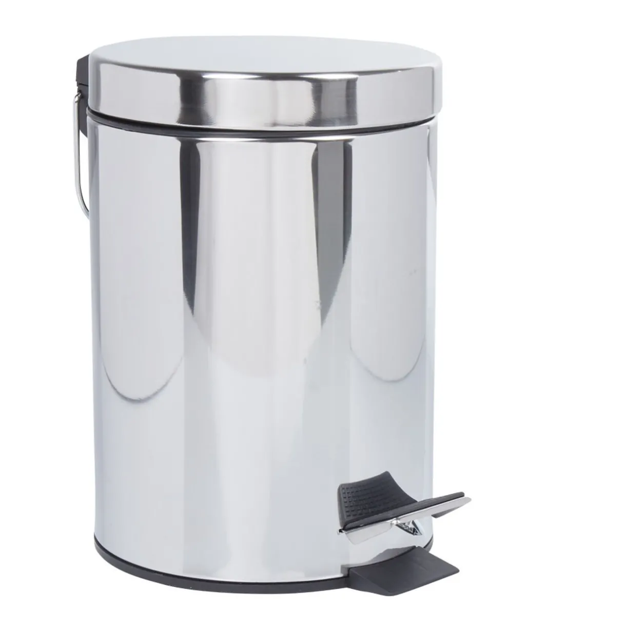 Nettoyage Et Entretien|Gifi Poubelle salle de bain 3 L grise chromée
