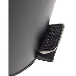 Nettoyage Et Entretien|Gifi Poubelle salle de bain à pédale couvercle bambou et métal noir 5L