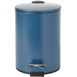 Nettoyage Et Entretien|Gifi Poubelle salle de bain à pédale métal bleu 3L