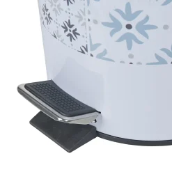 Nettoyage Et Entretien|Gifi Poubelle salle de bain blanche carreau de ciment