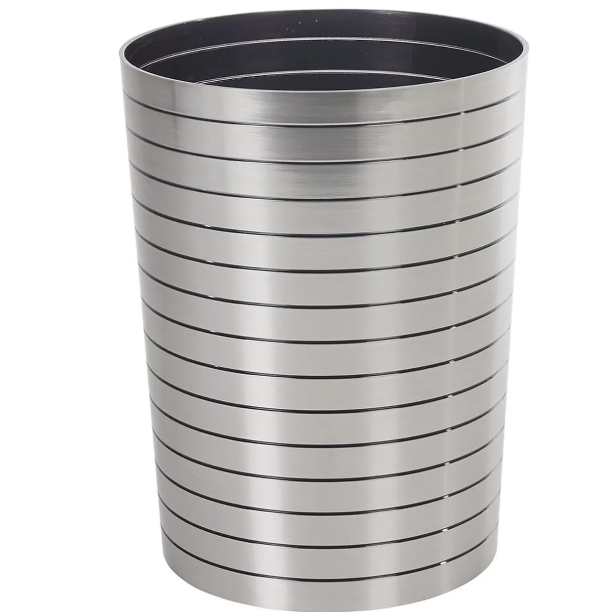 Nettoyage Et Entretien|Gifi Poubelle salle de bain bronze déco rayure noire