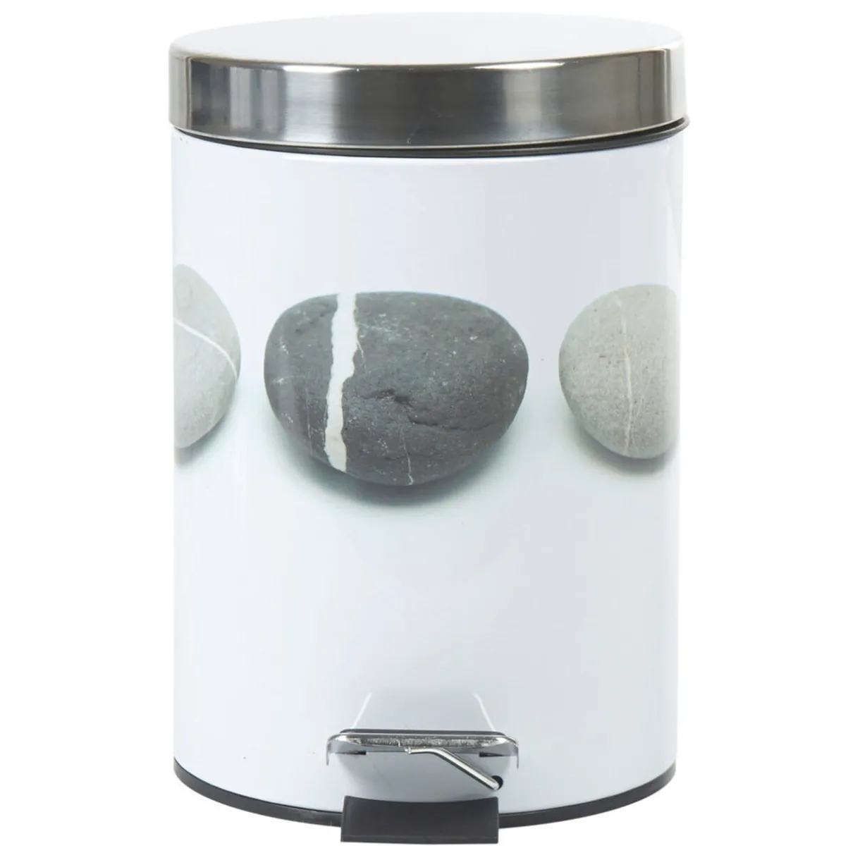 Nettoyage Et Entretien|Gifi Poubelle salle de bain design galet 3 L