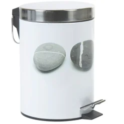 Nettoyage Et Entretien|Gifi Poubelle salle de bain design galet 3 L