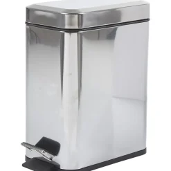 Nettoyage Et Entretien|Gifi Poubelle salle de bain grise 5 L