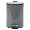 Nettoyage Et Entretien|Gifi Poubelle salle de bain grise foncé 3 L