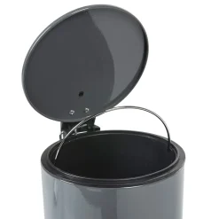 Nettoyage Et Entretien|Gifi Poubelle salle de bain grise foncé 3 L