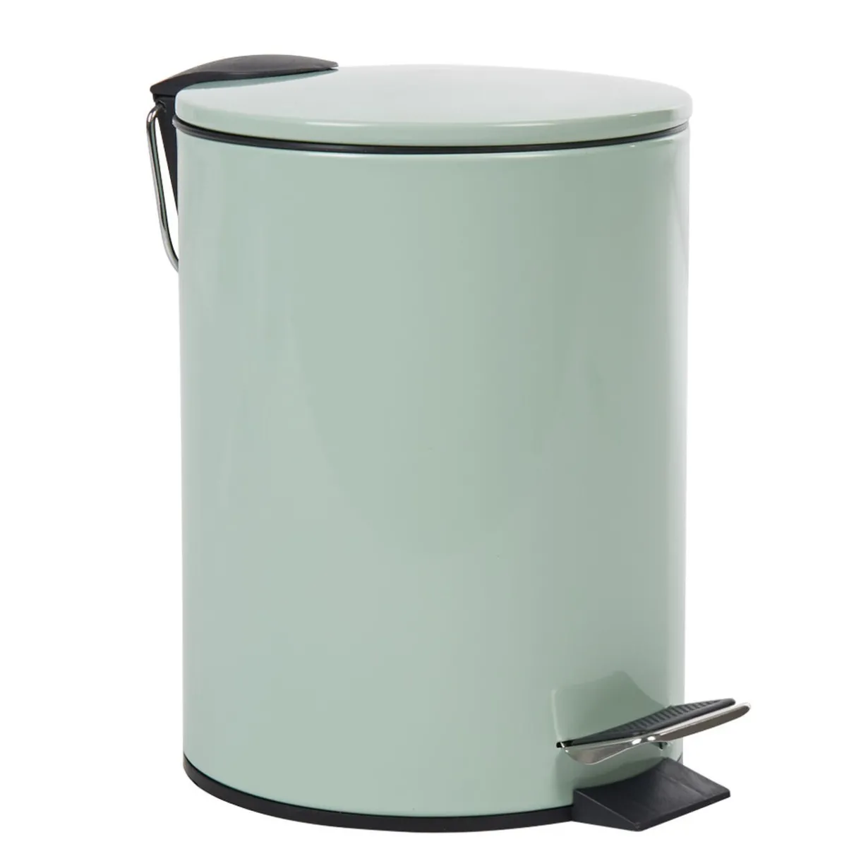 Nettoyage Et Entretien|Gifi Poubelle salle de bain métal uni vert d'eau 3L